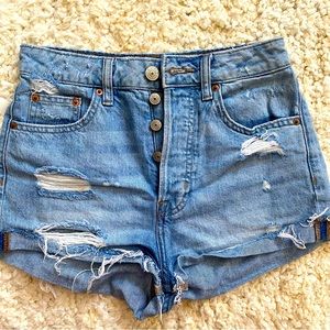 H&M DIVIDED JEAN CUT OFF SHORTS SIZE 2